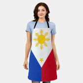 Philippine Flag All-Over Print Apron Schort (Gedragen)