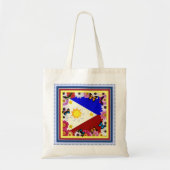 Philippine Flag Design - Filipino Souvenir Bag Tote Bag (Voorkant)
