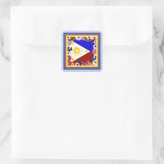 Philippine Flag Design - Filippijnse sticker (Tas)