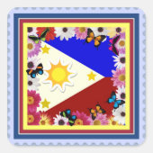 Philippine Flag Design - Filippijnse sticker (Voorkant)