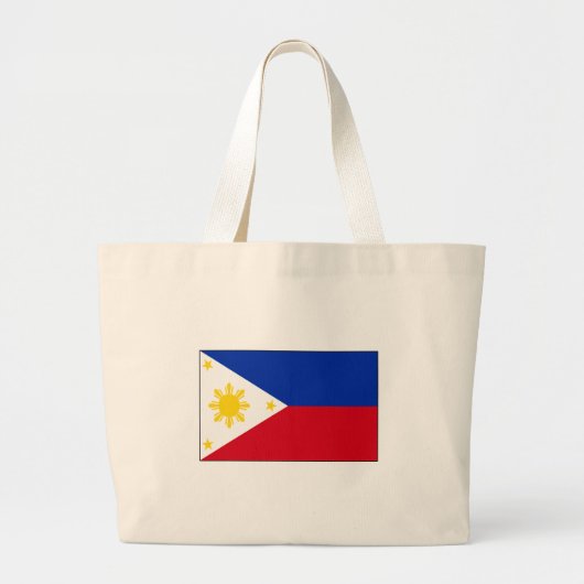 Philippine Flag T-shirts en cadeaus Grote Tote Bag (Voorkant)