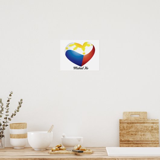 Philippine Heart Flag "Mahal Ko" Poster (Keuken)
