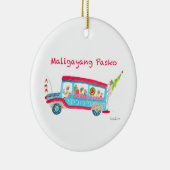 Philippine Jeepney- en kerstcarolornament Keramisch Ornament (Rechts)