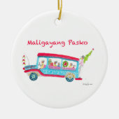 Philippine Jeepney- en kerstcarolornament Keramisch Ornament (Voorkant)