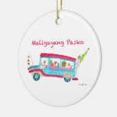 Philippine Jeepney- en kerstcarolornament Keramisch Ornament (Links)