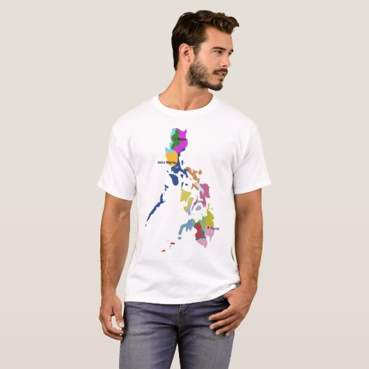 Philippine Kaart T-shirt (Voorkant volledig)
