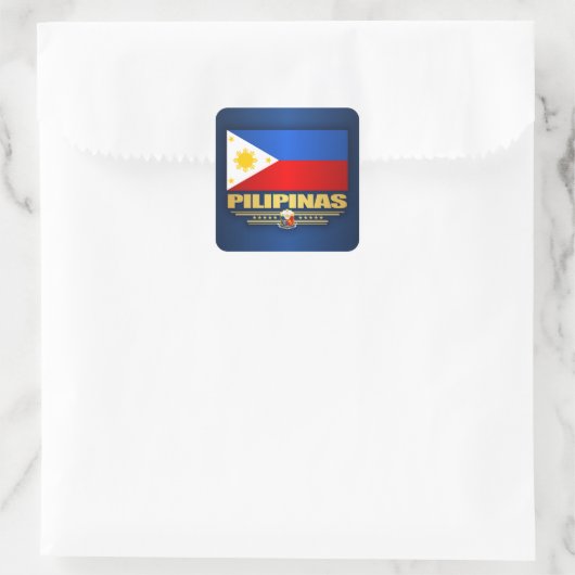 "Philippine Pride" Vierkante Sticker (Tas)