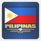 "Philippine Pride" Vierkante Sticker (Voorkant)