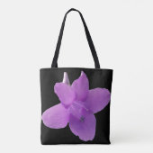Philippine Violet over zwarte canvas tas (Achterkant)