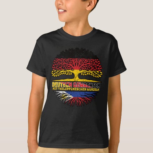 Philippinen Philippinisch Deutsch Deutschland Baum T-shirt (Voorkant)