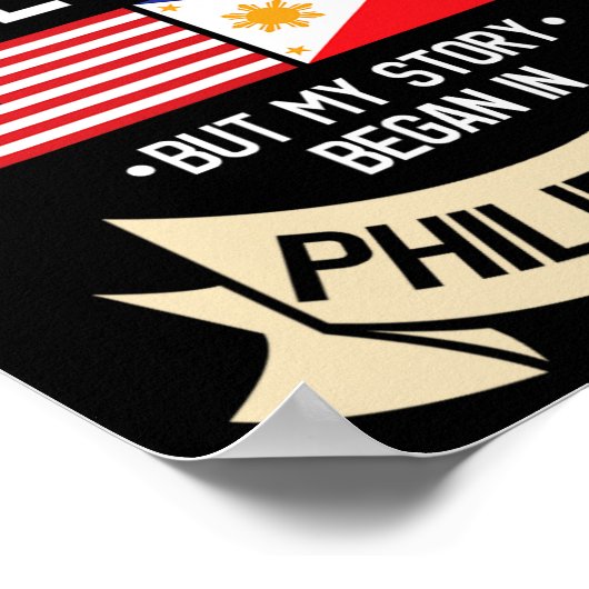 Philippines American Flag Usa Filipino Roots Gifts Poster (Hoek)