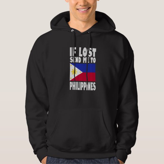 Philippines Flag Design  If lost send me to Philip Hoodie (Voorkant)