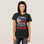 Philippines Flag God Loves Me  Philipinos T-shirt (Voorkant volledig)