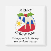 PHILIPPINES FLAG kerstpudding Magneet (Voorkant)