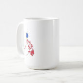 Philippines flag on the map koffiemok (Voorkant links)