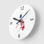 Philippines flag on the map ronde klok (Hoek)