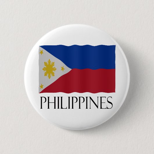 Philippines flag ronde button 5,7 cm (Voorkant)