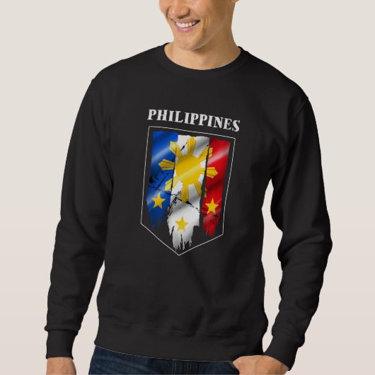 Philippines Pinay Filipino Pride Country Flag Isla Trui (Voorkant)