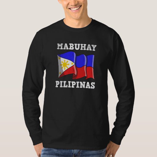Philippines Pinay Filipino Pride Country Flag Mabu T-shirt (Voorkant)