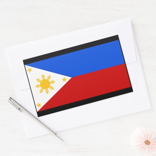 Philippines Rechthoekige Sticker (Envelop)