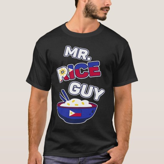 Philippines Rice Guy Pinay and Pinoy Filipino Ric T-shirt (Voorkant)