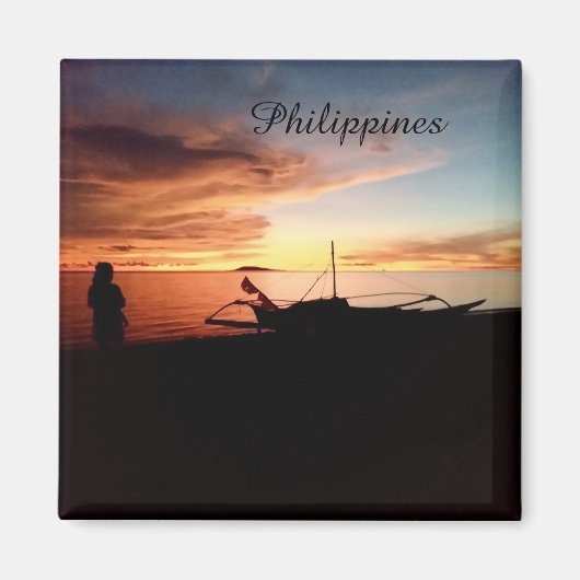 Philippines Sunset by the Sea - Magnet (Voorkant)