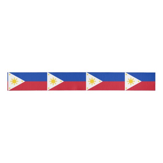 Philippino Flag & Filipijnen, vakantie/sport Grosgrain Lint (Voorkant)
