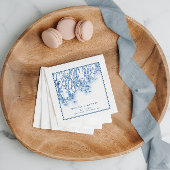 Philippsburg Maine Kaart Navy Elegant Bruiloft Servet