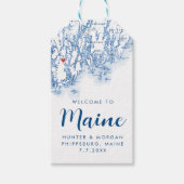 Philippsburg Maine Moderne Kaart Marine Huwelijksg Cadeaulabel (Voorkant)