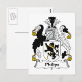 Philips Family Crest Briefkaart (Voorkant / Achterkant)