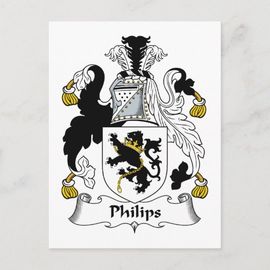 Philips Family Crest Briefkaart (Voorkant)