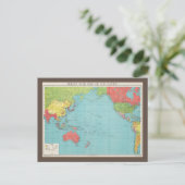 Philips' War Map of the Pacific, 1945 Briefkaart (Staand voorkant)