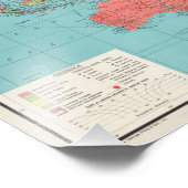 Philips' War Map of the Pacific, 1945 Foto Afdruk (Hoek)