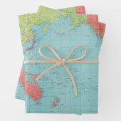 Philips' War Map of the Pacific, 1945 Inpakpapier Vel (In situ)