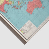 Philips' War Map of the Pacific, 1945 ontkoppeling Tissuepapier (Detail)