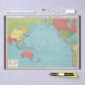 Philips' War Map of the Pacific, 1945 ontkoppeling Tissuepapier (Craft)