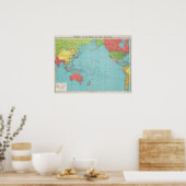 Philips' War Map of the Pacific, 1945 Poster (Keuken)