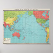Philips' War Map of the Pacific, 1945 Poster (Voorkant)