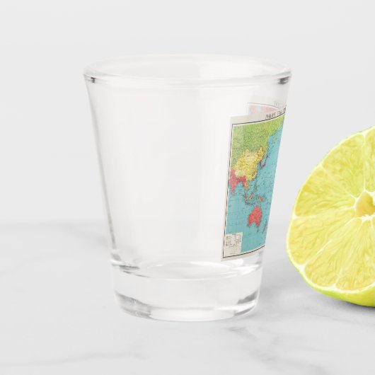 Philips' War Map of the Pacific, 1945 Shot Glas (Links)