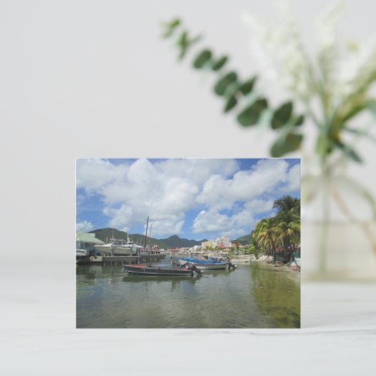 Philipsburg Harbour St. Maarten Briefkaart (Staand voorkant)