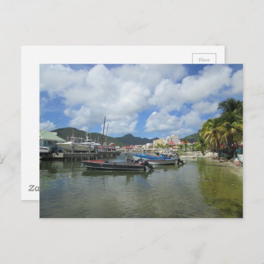 Philipsburg Harbour St. Maarten Briefkaart (Voorkant / Achterkant)