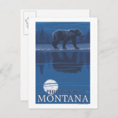 Philipsburg, MontanaBear in Moonlight Briefkaart (Voorkant / Achterkant)