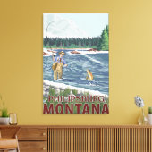 Philipsburg, MontanaFly Fisherman Canvas Afdruk (Insitu (Woonkamer))