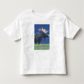 Philipsburg, MontanaMoonlight Moose Kinder Shirts (Voorkant)