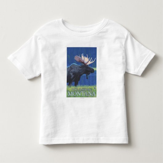Philipsburg, MontanaMoonlight Moose Kinder Shirts (Voorkant)