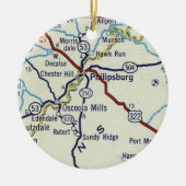 Philipsburg PA Keramisch Ornament (Voorkant)