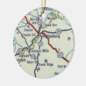 Philipsburg PA Keramisch Ornament (Links)