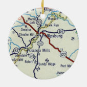 Philipsburg PA Keramisch Ornament (Achterkant)