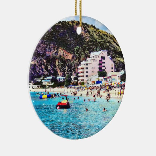 Philipsburg Sint Maarten Beach Keramisch Ornament (Rechts)