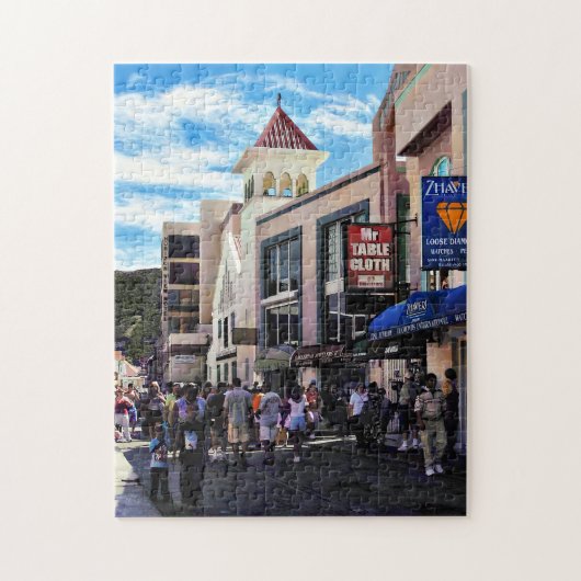 Philipsburg Sint Maarten: Winkelen op Front Street Legpuzzel (Verticaal)